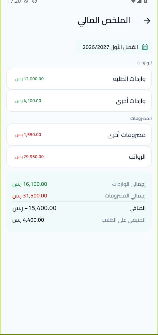 الملخص المالي
